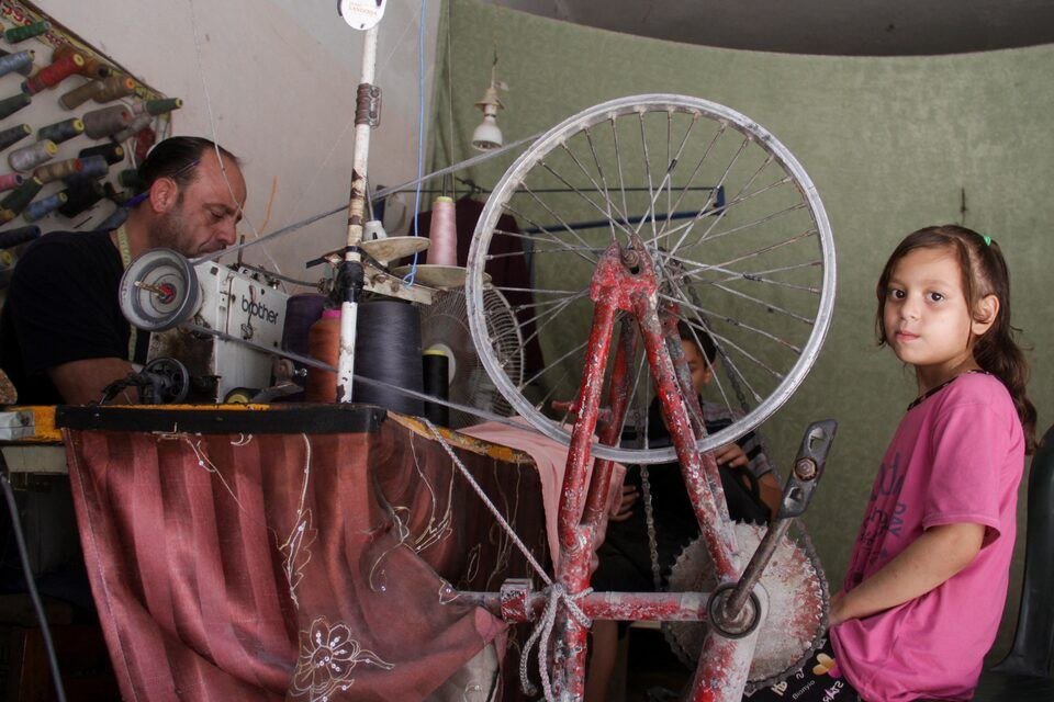 Sewing on a Bicycle – Unbroken Will in Gaza